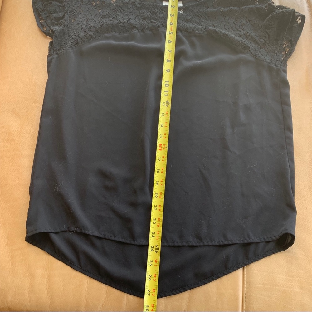 Maeve (Anthropologie) top black, lace detail SZ M - Picture 5 of 7